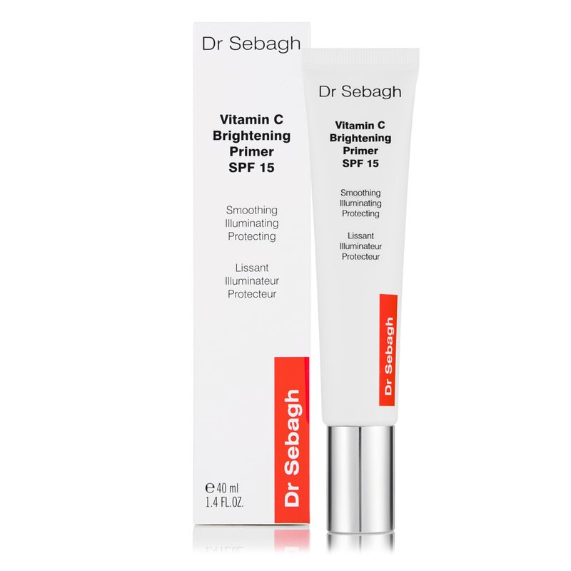 Dr Sebagh Vitamin C Brightening SPF 15 Primer 26 fl oz  Illuminating Face Makeup Primer with Vitamin C  Hydrating  SPF  Foundation Primer for Radiant Smooth Makeup Finish